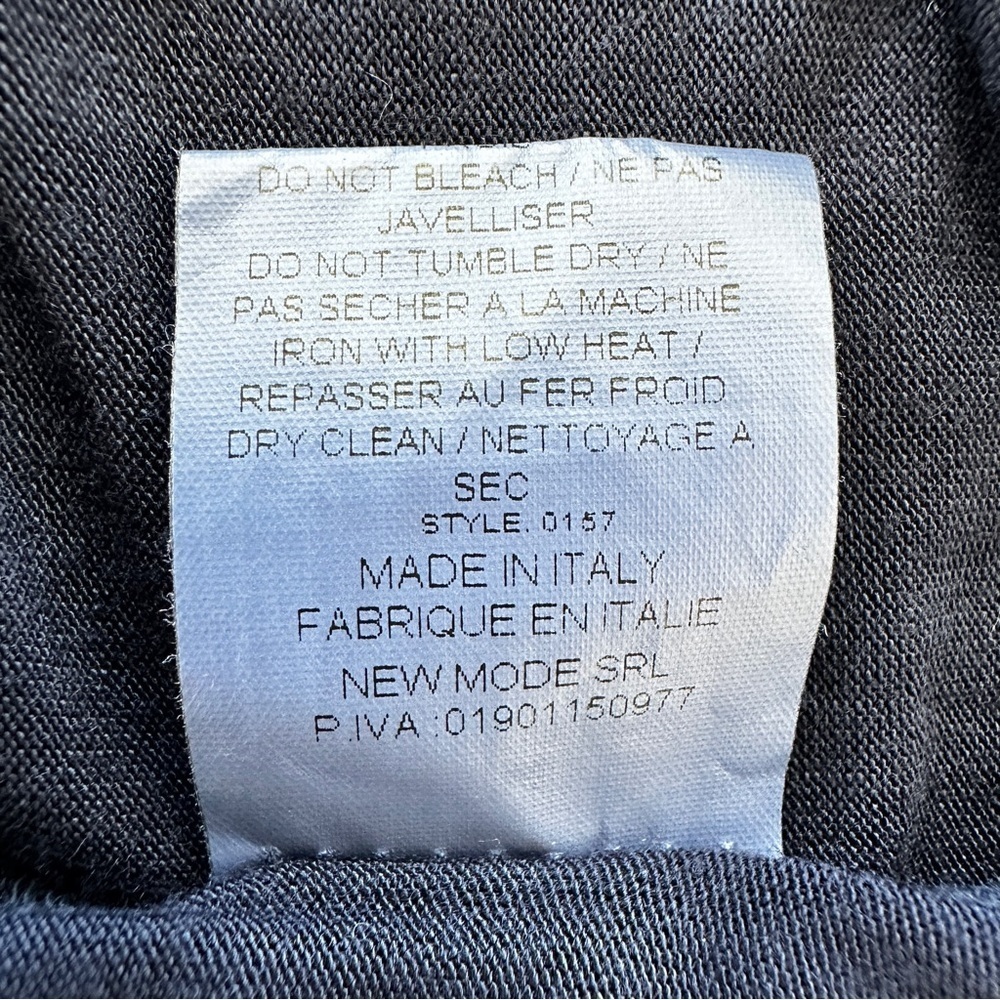 Bellambia Italy Asymmetrical Blue Blouse with Flowing Design, silk - Picture 11 of 11